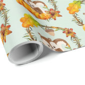 リスのフローラリース秋パタ素朴ーン ラッピングペーパー (ロールコーナー)