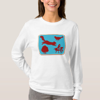 リスのフード付きスウェットシャツ Tシャツ