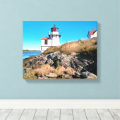 リスのポイントライトハウス、メインのキャンバスプリント キャンバスプリント (インサイチュ (ウッドフロア))