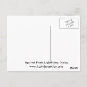 リスのポイントライトハウス、メイン葉書 ポストカード (裏面)