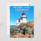 リスのポイントライトハウス、メイン葉書 ポストカード (正面/裏面)