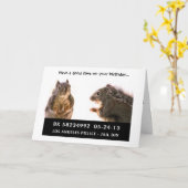 リスのマグショット カード (黄色い花)