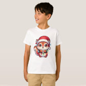 リスのメリークリスマス冬の動物リス Tシャツ (正面フル)
