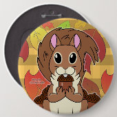 リスのリス –  缶バッジ (正面&裏面)