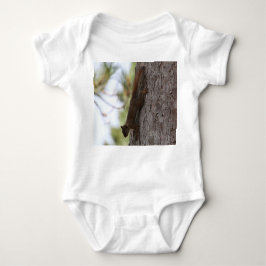 リスの上下逆 ベビーボディスーツ