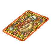 リスの下で眠る紅葉，季節 マグネット (左側)