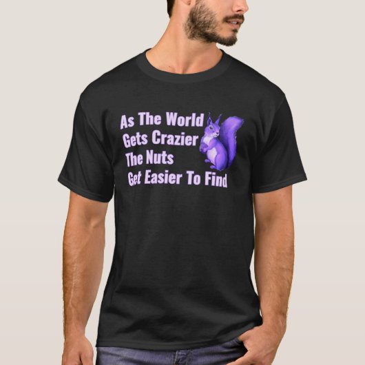 リスの世界熱狂するは簡単に見つかる Tシャツ (正面)