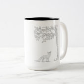 リスの二音コーヒーマグを見つける ツートーンマグカップ (正面右)