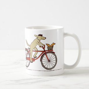 リスの付いた犬用自転車 – かわいい動物 コーヒーマグカップ