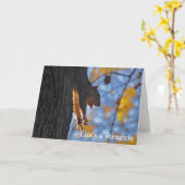 リスの伸張 カード (黄色い花)