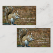 リスの写真の名刺 名刺 (正面/裏面)