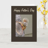リスの写真の幸せな父の日 カード (黄色い花)