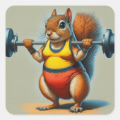 リスの力 スクエアシール (正面)