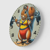 リスの力 ラージ壁時計 (傾斜)