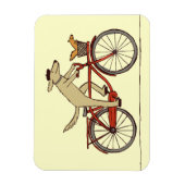 リスの友人とサイクリストの犬 – おもしろい動物の芸術 マグネット (縦)