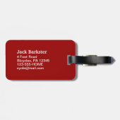 リスの友人とサイクリストの犬 – かわいい動物の芸術 ラゲッジタグ (裏面横)