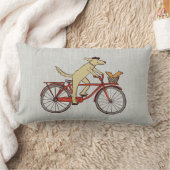 リスの友人-おもしろい動物の芸術を持つサイクリング犬 ランバークッション (ブランケット)