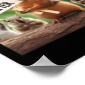 リスの命のステッカー ポスター (角)