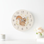 リスの壁時計 ラージ壁時計 (ホーム)