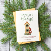 リスの巣箱の写真コラージュ ホリデーカード シーズンカード