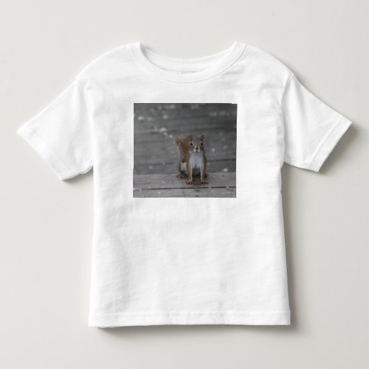 リスの幼児のTシャツ トドラーTシャツ (正面)