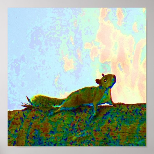 リスの心理学的写真 ポスター (正面)