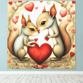 リスの愛1 キャンバスプリント (インサイチュ (ウッドフロア))