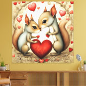 リスの愛1 キャンバスプリント (インサイチュ (リビング))