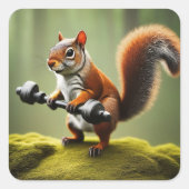 リスの持ち上げウェイト スクエアシール (正面)