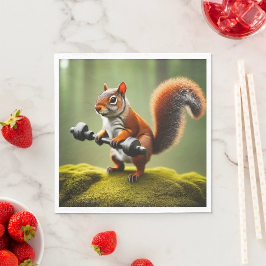 リスの持ち上げウェイト スタンダードランチョンナプキン