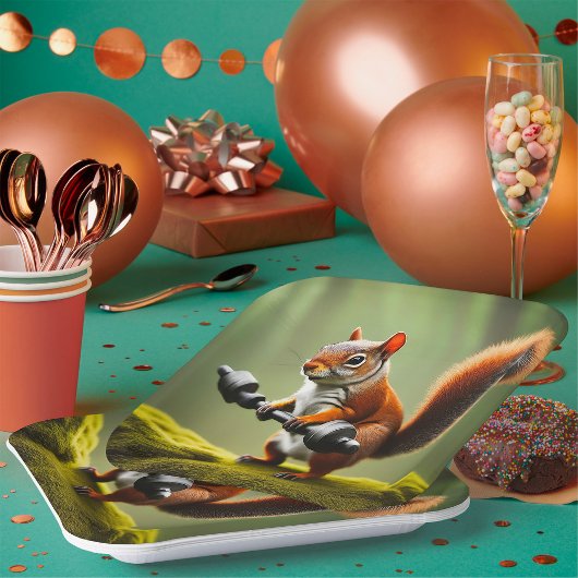 リスの持ち上げウェイト ペーパープレート