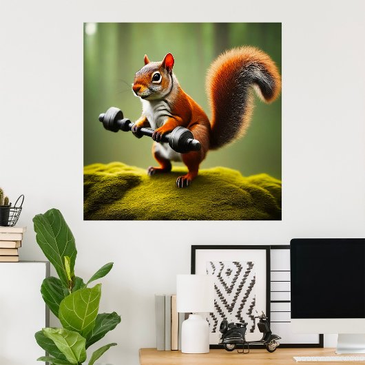 リスの持ち上げウェイト ポスター