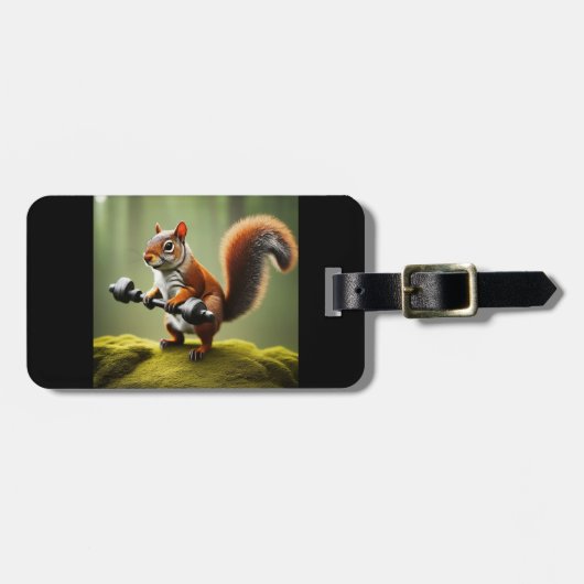 リスの持ち上げウェイト ラゲッジタグ (正面横)