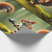 リスの持ち上げウェイト ラッピングペーパー