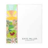 リスの日の出ガーデンパーソナライズされた ノートパッド (正面)