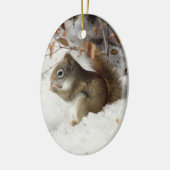 リスの朝食 セラミックオーナメント (左)