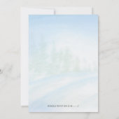 リスの木の実クリスマス冬のジェンダーの明け 招待状 (裏面)