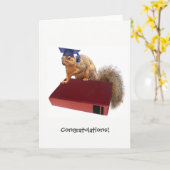 リスの本おめでとうカード カード (黄色い花)