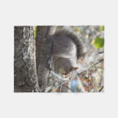 リスの枝フリースブランケット フリースブランケット (正面(横))