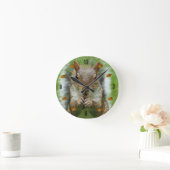 リスの柱時計 ラウンド壁時計 (ホーム)