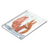 リスの森の動物の水の色の野生動物かわいい ノートブック (左側)