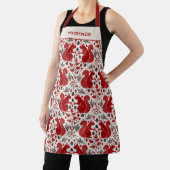 リスの森の林のパーソナライズされた名前 エプロン (インサイチュ)