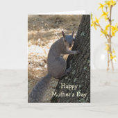 リスの母のデイカード カード (黄色い花)