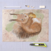 リスの水色 薄葉紙 (クラフト)