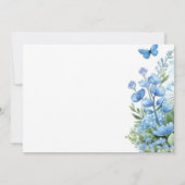 リスの甘さ フラワーブルーボーイ ベイビーシャワー 招待状 (裏面)