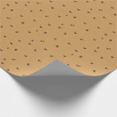 リスの白黒パターン ラッピングペーパー (角)