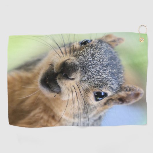 リスの磁石 ゴルフタオル (横)
