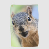 リスの磁石 ゴルフタオル (正面)