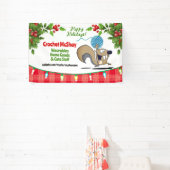 リスの糸かぎ編み物クラフトショーの表示 横断幕 (インサイチュ)