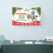 リスの糸かぎ編み物クラフトショーの表示 横断幕 (トレードショー)